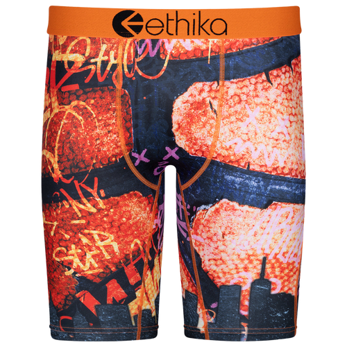 

Boys Ethika Ethika Basketball God Underwear - Boys' Grade School Orange/White Size S