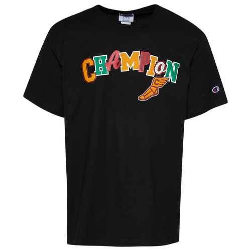 

Champion Mens Champion Varsity Heritage T-Shirt - Mens Black/Black Size S