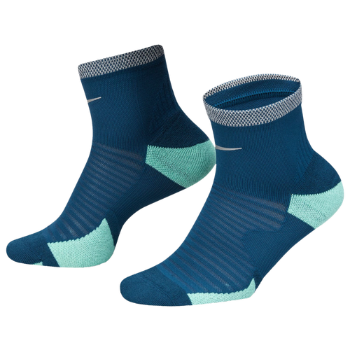 

Nike Mens Nike Spark Cushioned Ankle Socks - Mens Valerian Blue/Green Glow Size L