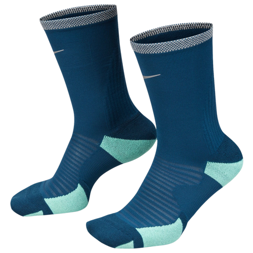 

Nike Mens Nike Spark Cushioned Crew Socks - Mens Valerian Blue/Green Glow Size M
