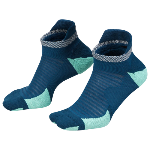 

Nike Mens Nike Spark Long Run No Show Socks - Mens Valerian Blue/Green Glow Size M