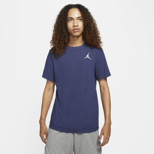 

Jordan Mens Jordan Jumpman Embroidered T-Shirt - Mens Midnight Navy/White Size M