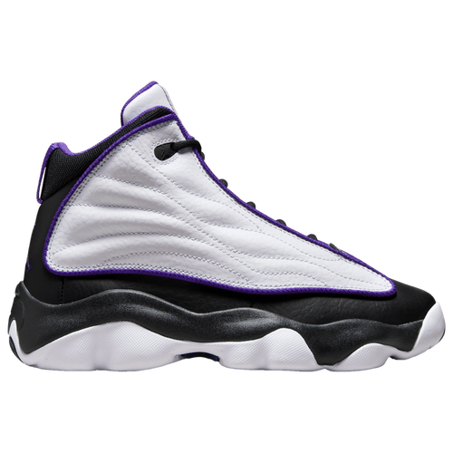 

Jordan Boys Jordan Pro Strong - Boys' Grade School Basketball Shoes White/Electro Purple/Black Size 6.0