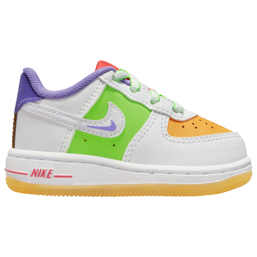 

Nike Boys Nike Air Force 1 LE - Boys' Toddler Running Shoes White/Sundial/Space Purple Size 4.0