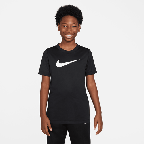 

Boys Nike Nike Dri-FIT RLGD Swoosh T-Shirt - Boys' Grade School Black/White Size L