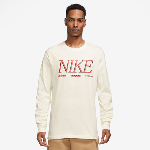 

Nike Mens Nike NSW OC PK4 Long Sleeve T-Shirt - Mens Pale Ivory/White Size S