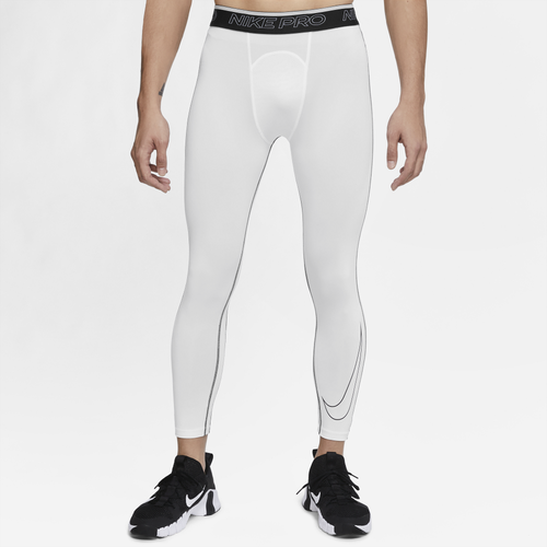 

Nike Mens Nike Pro Dri-FIT 3/4 Tights - Mens White/Black Size 3XL