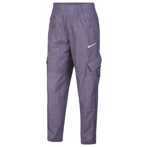 

Girls Nike Nike NSW Woven HR Cargo Pants ODP - Girls' Grade School White/Purple Size L