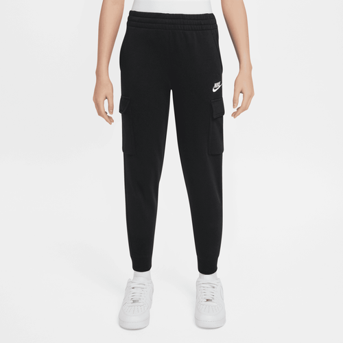 

Boys Nike Nike NSW Club Fleece LBR Cargo Pants - Boys' Grade School Black/White Size S