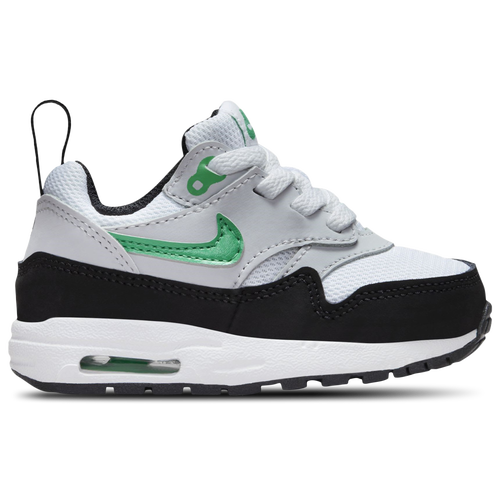 

Nike Boys Nike Air Max 1 EasyOn - Boys' Toddler Running Shoes White/Stadium Green/Pure Platinum Size 2.0