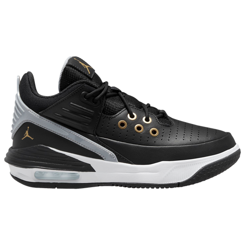 

Jordan Boys Jordan Jordan Max Aura 5 - Boys' Grade School Basketball Shoes Black/Metallic Gold/White Size 4.0