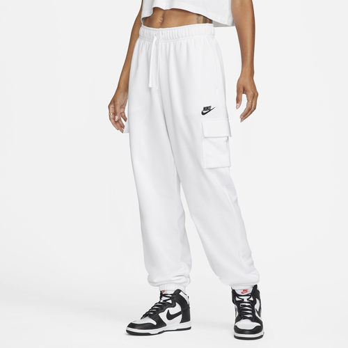 

Nike Womens Nike NSW Club Fleece MR Cargo Pants - Womens White/Black Size L