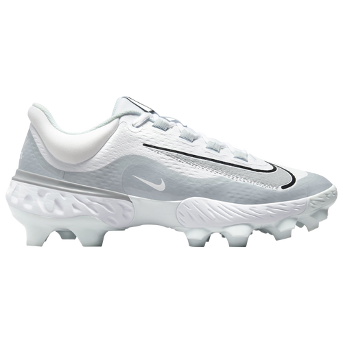 

Nike Mens Nike Alpha Huarache Elite 4 Low MCS - Mens Baseball Shoes White/Wolf Grey/Pure Platinum Size 9.5