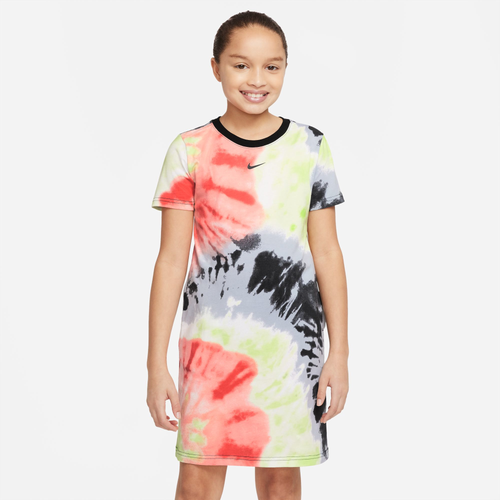 

Girls Nike Nike NSW TD T-Shirt Dress - Girls' Grade School Black/Multi Size M