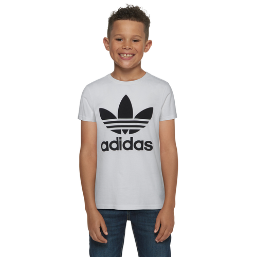 

Boys adidas Originals adidas Originals Adicolor Trefoil T-Shirt - Boys' Grade School White/Black Size S