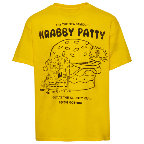 

Boys Spongebob Spongebob Krabby Patty Ad Culture T-Shirt - Boys' Grade School Yellow/Yellow Size M
