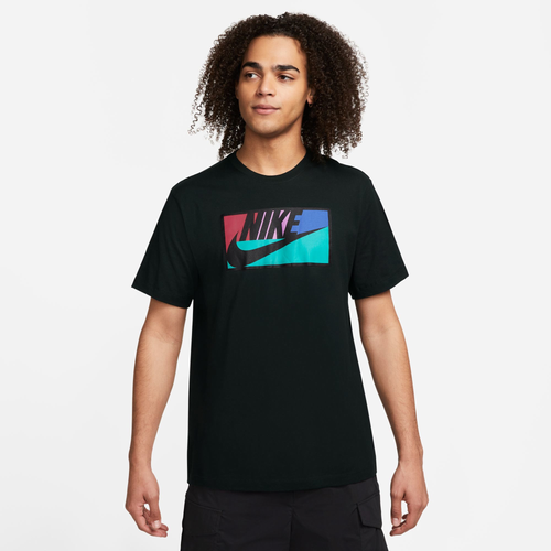 

Nike Mens Nike NSW Club SSNL T-Shirt - Mens Black/Multi Size XL