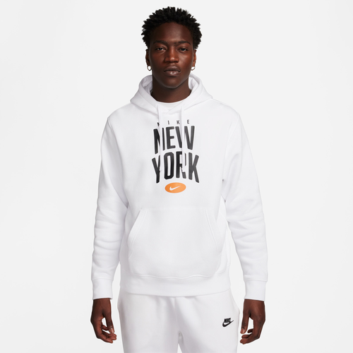 

Nike Mens Nike New York Club City Hoodie - Mens White/Black Size L