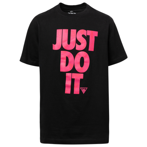 

Boys Nike Nike Beach Party T-Shirt - Boys' Grade School Black/Pink Size S