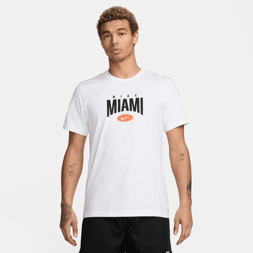 

Nike Mens Nike NSW Short Sleeve City T-Shirt Miami - Mens White Size M