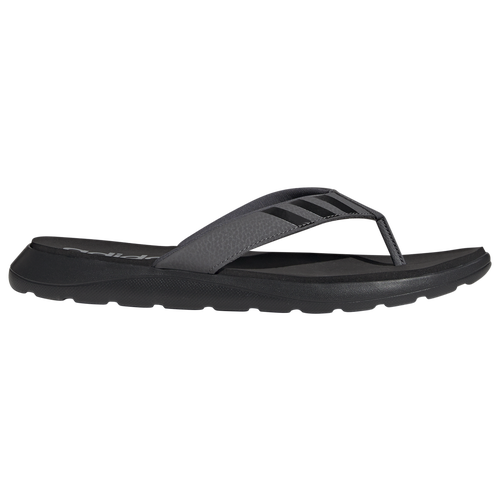 

adidas Mens adidas Comfort Flip-Flops - Mens Shoes Black/Grey/Grey Size 10.0
