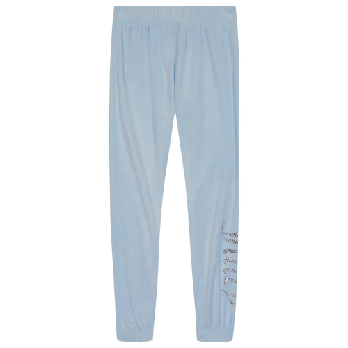 

Girls Juicy Couture Juicy Couture Velour Joggers - Girls' Grade School Sky Blue/Sky Blue Size XL