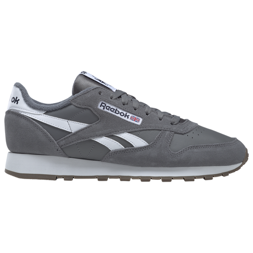 

Reebok Mens Reebok Classic Leather Vintage - Mens Running Shoes Grey/White Size 13.0