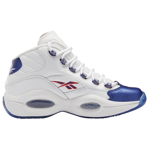 

Reebok Mens Reebok Question Mid - Mens Basketball Shoes White/Blue Size 8.0