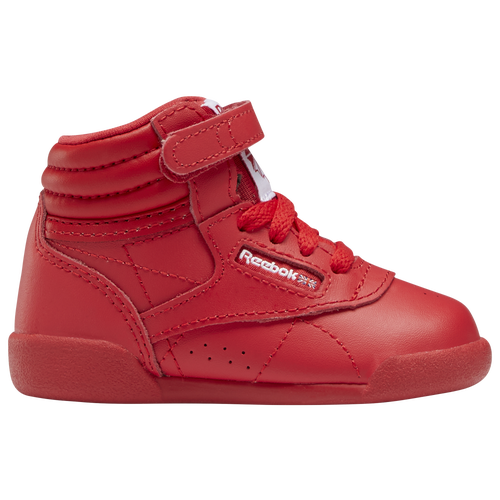 

Girls Reebok Reebok Freestyle High - Girls' Toddler Running Shoe Red/Red Size 10.0