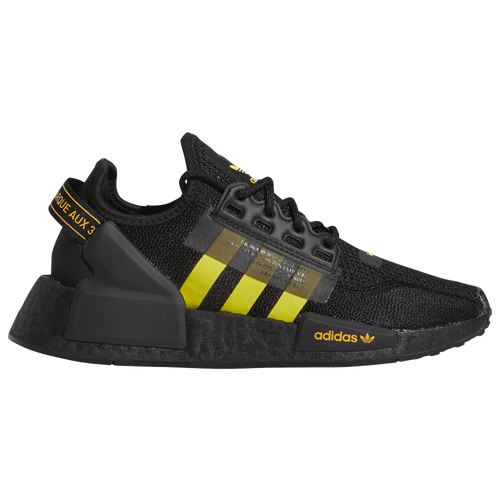 

adidas Originals NMD R1 V2 Casual Sneakers - Boys' Grade School Black/Yellow Size 6.0