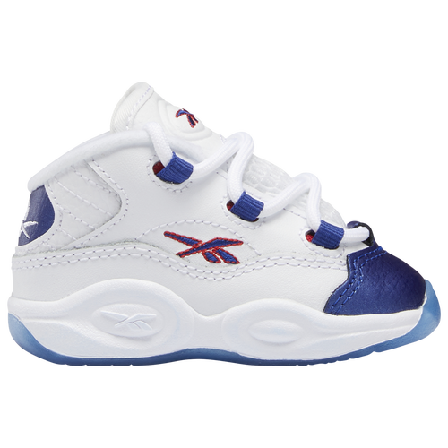 

Reebok Boys Reebok Question Mid - Boys' Toddler Basketball Shoes White/Blue/Red Size 4.0