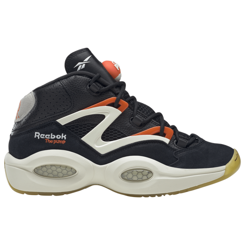 

Reebok Mens Reebok Question Pump - Mens Basketball Shoes Orange/White/Black Size 9.0