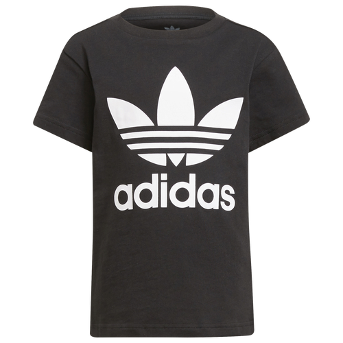 

adidas Originals Boys adidas Originals Adicolor Trefoil T-Shirt - Boys' Preschool Black/White Size 6