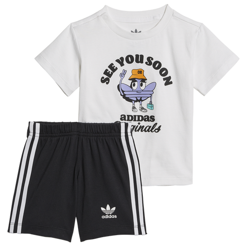 

adidas Originals adidas Originals Treffy T-Shirt and Shorts Set - Boys' Toddler White/Black Size 2T