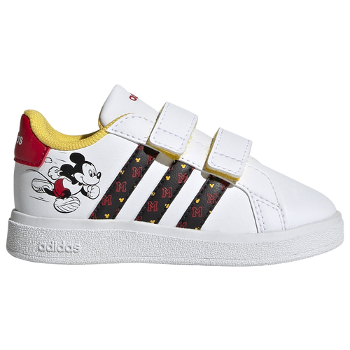 

adidas Boys adidas Grand Court Lifestyle Hook and Loop Tennis Shoes - Boys' Toddler Ftwr White/Core Black/Better Scarlet Size 08.5