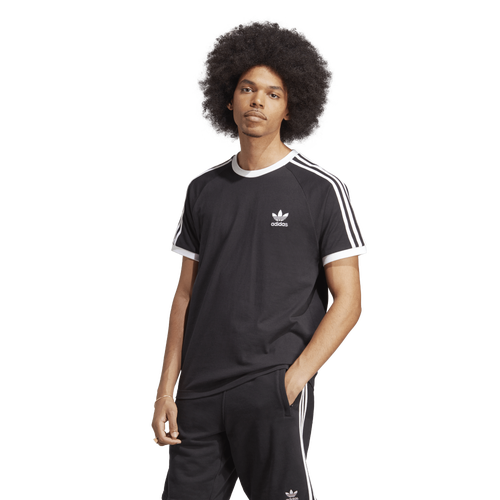 

adidas Originals Mens adidas Originals 3 Stripes T-Shirt - Mens Black/White Size M