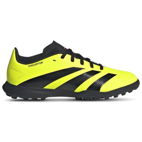

adidas Boys adidas Predator 24 League Turf - Boys' Grade School Soccer Shoes Black/Solar Red/Team Solar Yellow Size 2.5