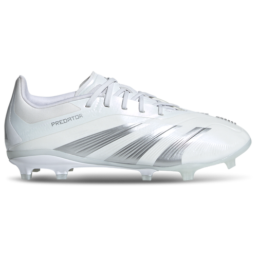

adidas Boys adidas Predator 24 Elite Firm Ground - Boys' Grade School Soccer Shoes White/Silver Metallic/White Size 3.5