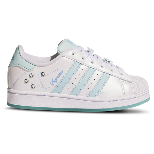 

Girls Preschool adidas Originals adidas Originals Superstar Disney - Girls' Preschool Basketball Shoe White/Blue Size 12.0