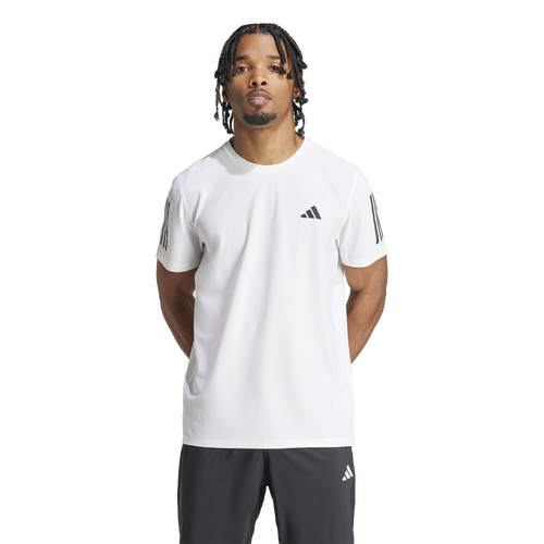 

adidas Mens adidas Own The Run Aeroready Running Short Sleeve T-Shirt - Mens White Size L