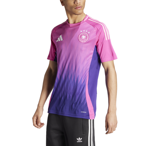 

adidas Mens Germany adidas Germany 2024 Away Soccer Jersey - Mens Semi Lucid Fuchsia/Team Col Purple Size XL