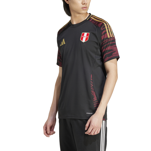 

adidas Mens adidas Peru 2024 Away Soccer Jersey - Mens Black Size M