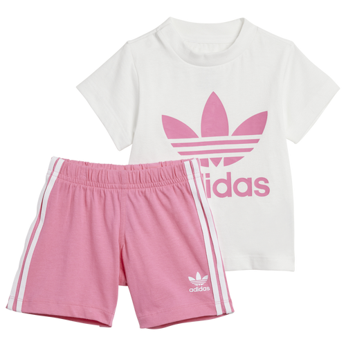 

Girls adidas Originals adidas Originals Shorts and T-Shirt Set - Girls' Toddler Pink/White Size 3T