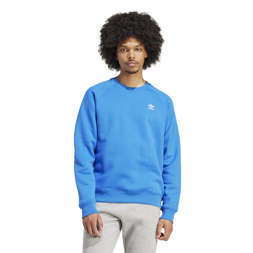 

adidas Originals Mens adidas Originals Trefoil Essentials Crewneck Sweatshirt - Mens Blue/White Size M