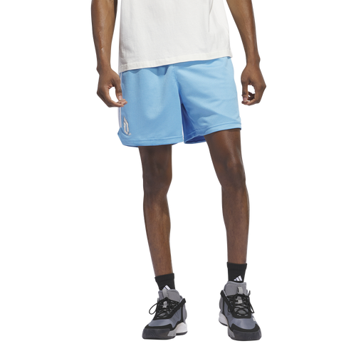 

adidas Mens adidas Dame Graphic Basketball Shorts - Mens Semi Blue Burst Size L