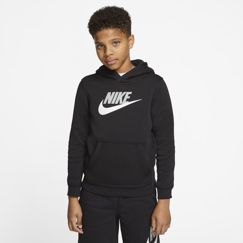 

Boys Nike Nike Club HBR Pullover Hoodie - Boys' Grade School Light Smoke Grey/Black/Grey Size S