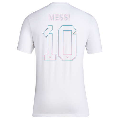 

adidas Mens adidas Messi Generic N&N T-Shirt - Mens Blue/Pink/White Size XL