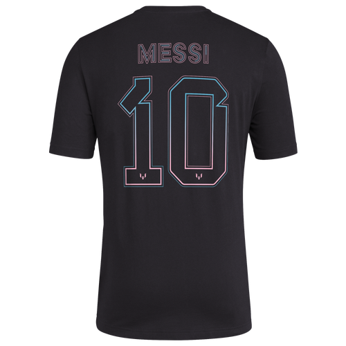 

adidas Mens adidas Messi Generic N&N T-Shirt - Mens Black/Pink/Blue Size S