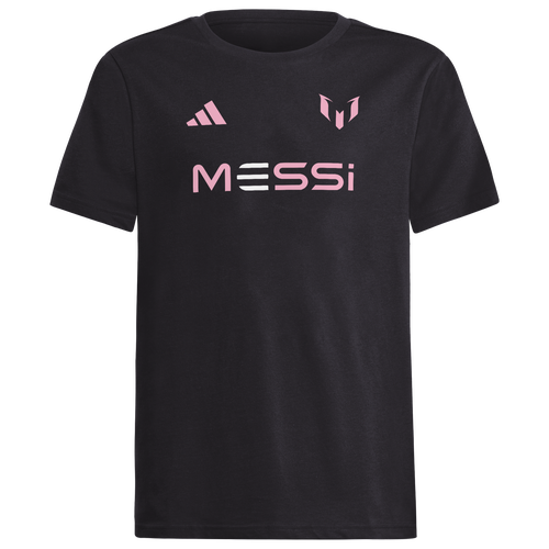 

Boys adidas adidas Messi Miami T-Shirt - Boys' Grade School Black/White Size M