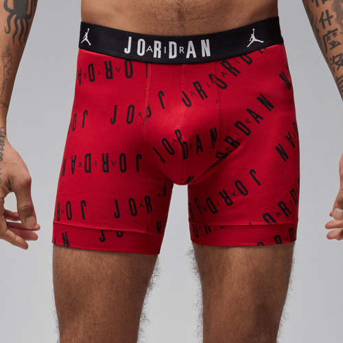 

Jordan Mens Jordan Flight Cotton Essential 2 Pack Boxer Briefs - Mens Gym Red Size L